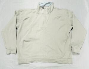Onward Reserve Performance 1/4 Zip Pullover Mens Medium Cream Cotton